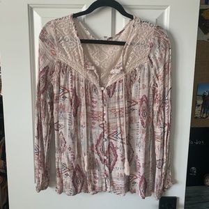 Aztec print blouse